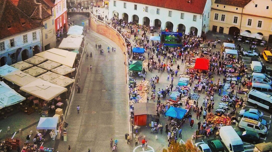 The Small Square of Sibiu (European Cultural Capital in 2007).Medieval town.