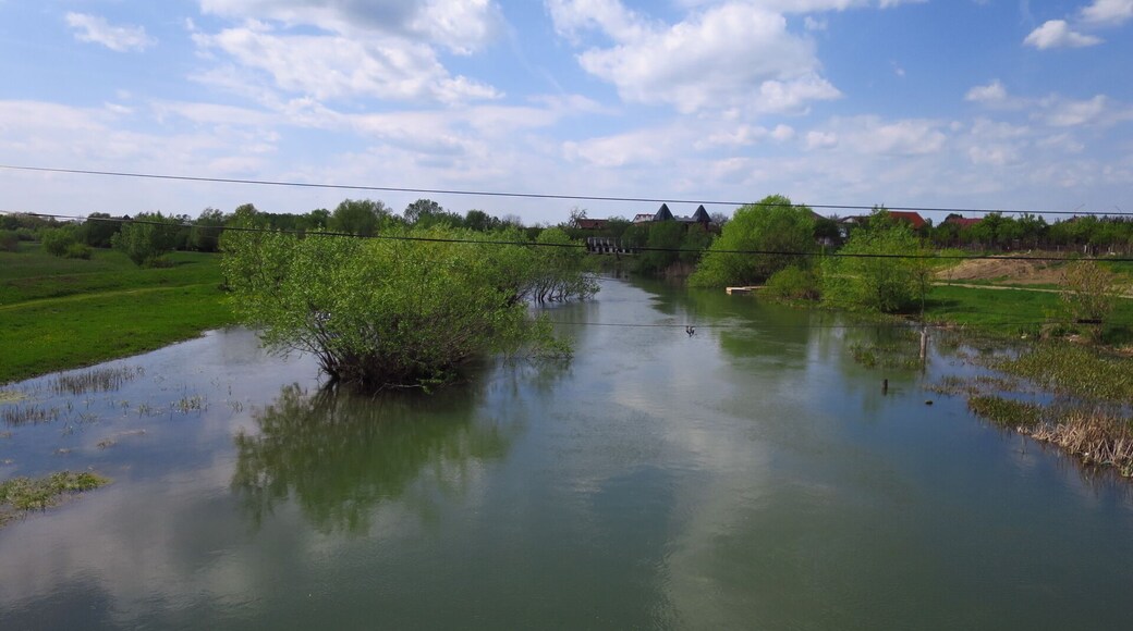 View from a bridge - Bega River outside Timisoara