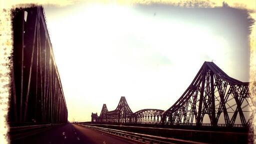 The Anghel Saligny Bridge (formerly King Carol I Bridge) connecting the cities of Cernavodă and Feteşti