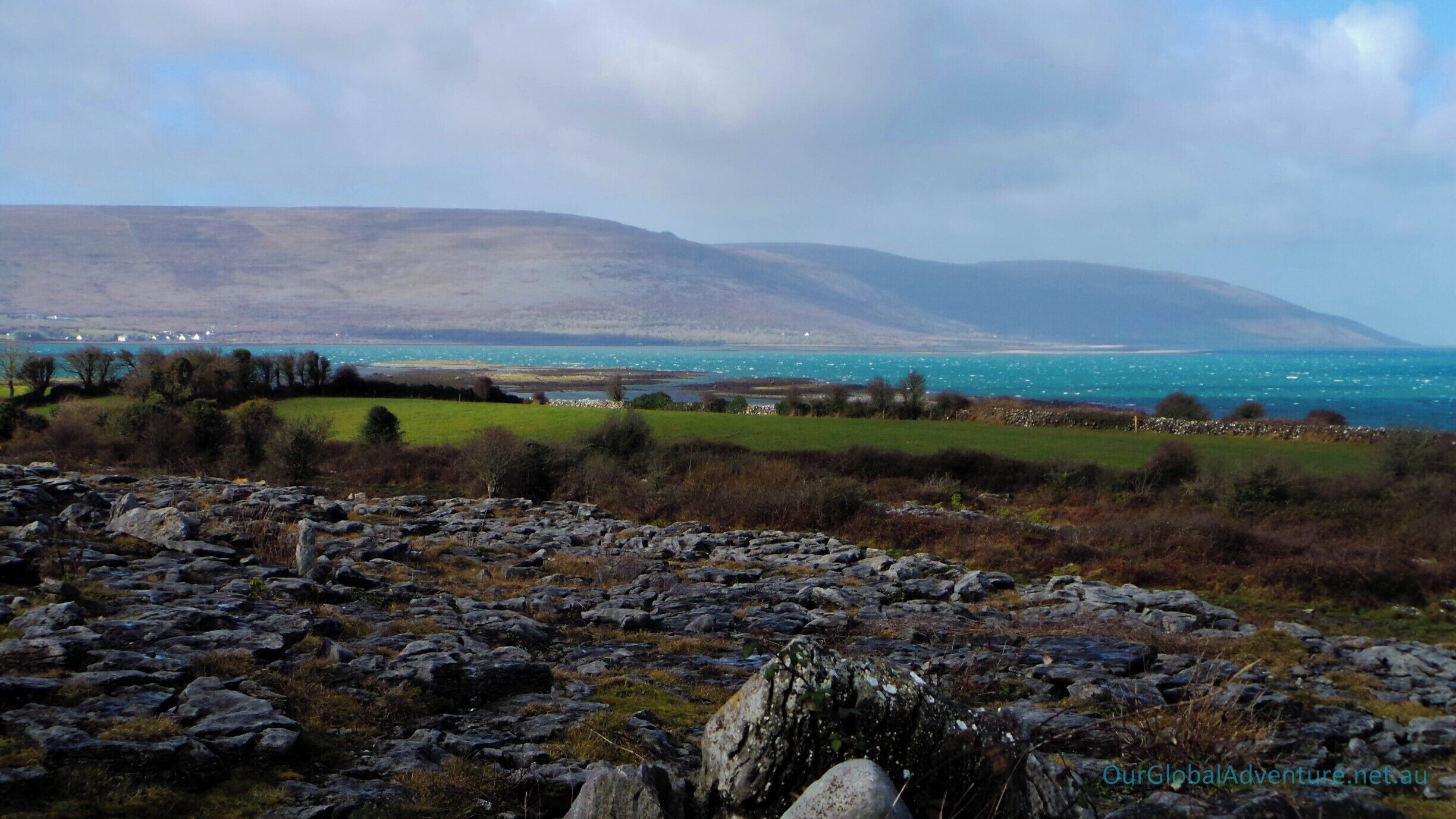 A view of The Burren from just North of Ballyvaughn