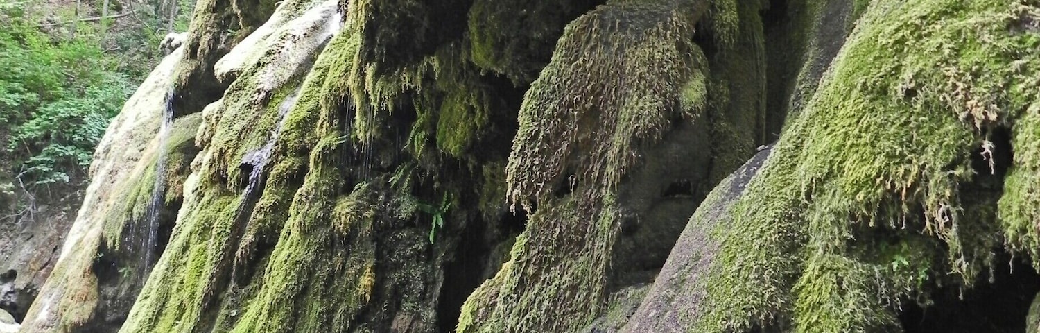 The spectacular Beusnita falls- during a period of drought http://cityoftheweek.net/2016/02/05/nera-valley-highlights/