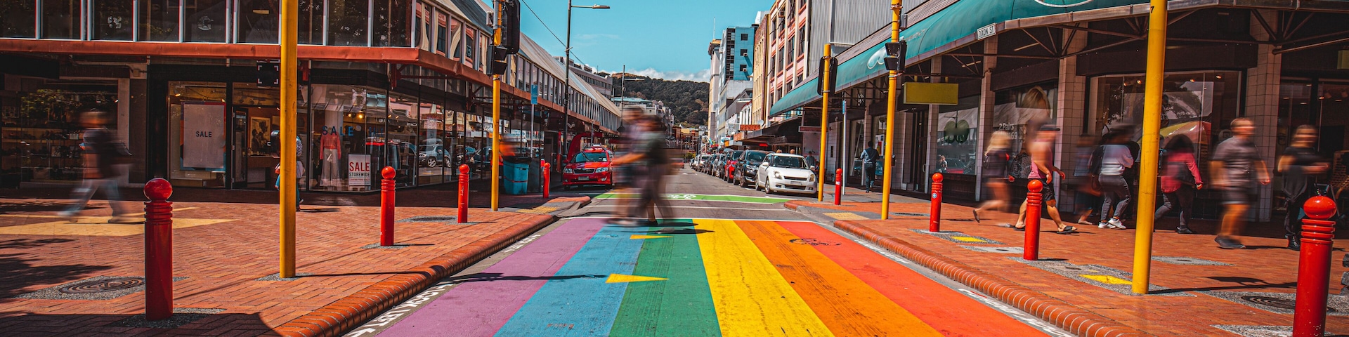 Landscape of Cuba Street, Wellington, New Zealand