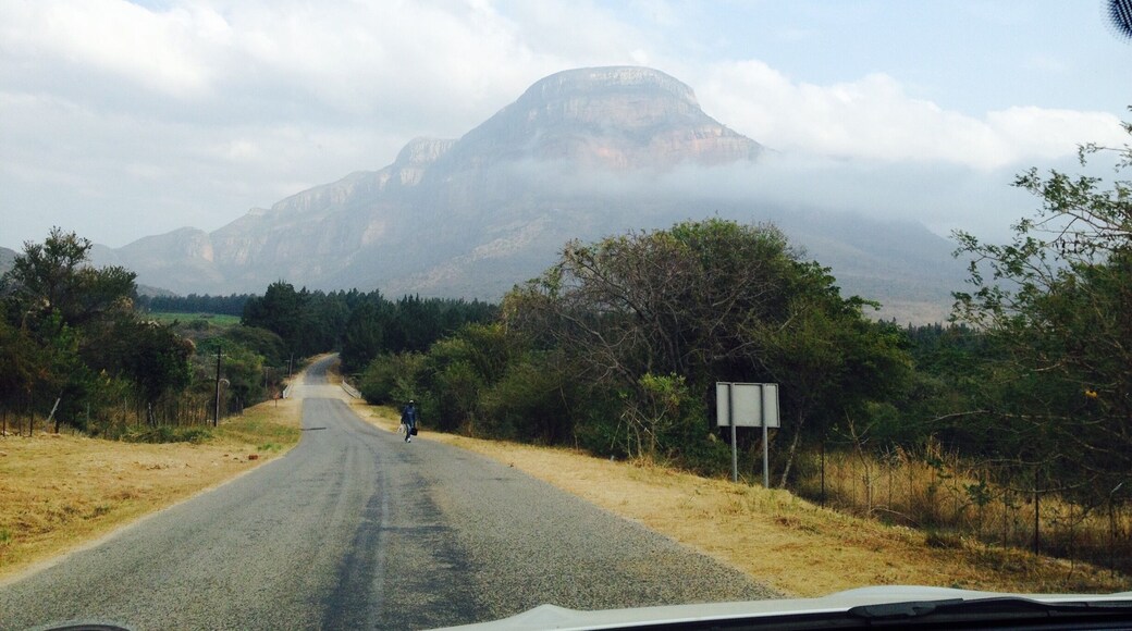 Road trip. Majestic mountains.