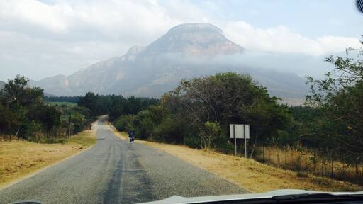 Road trip. Majestic mountains.