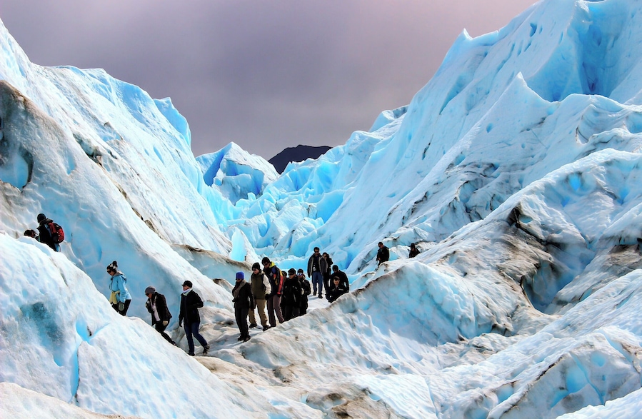 This is glacier hiking at its best. Hiking on a constantly moving glacier of Perito Moreno in Argentinian Patagonia region is an incredible and definitely a cool experience as you will never leave a trace on the trail! 
#Hiking