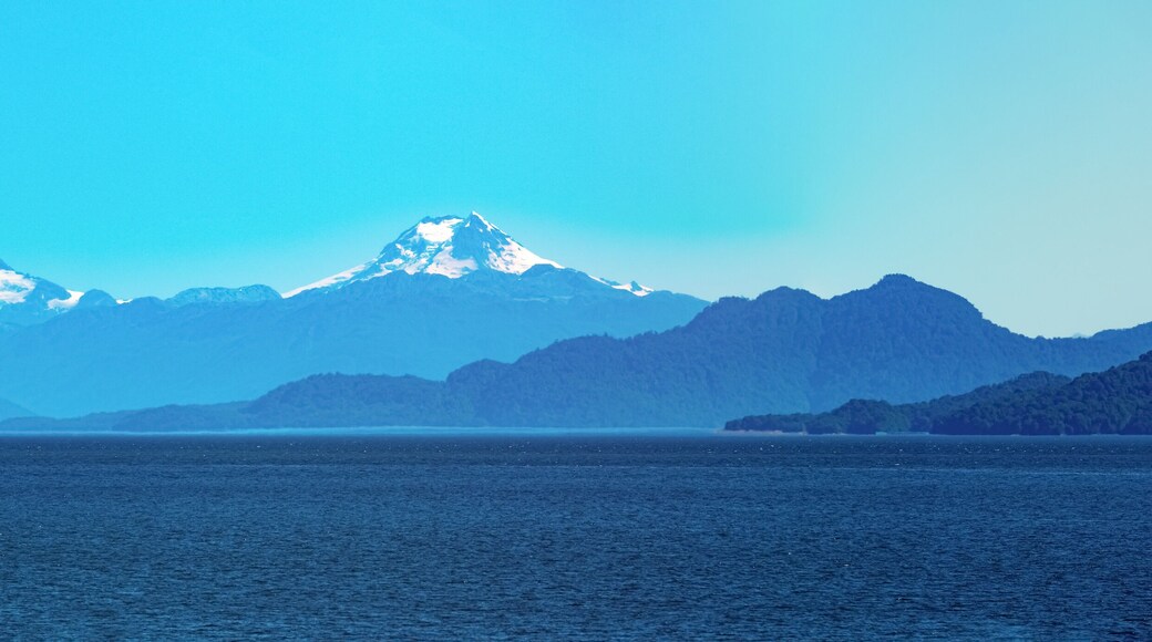 Panoramic view of the Puyuhuapi fjord, Queulat National Park, Patagonia, Aysén, Chile