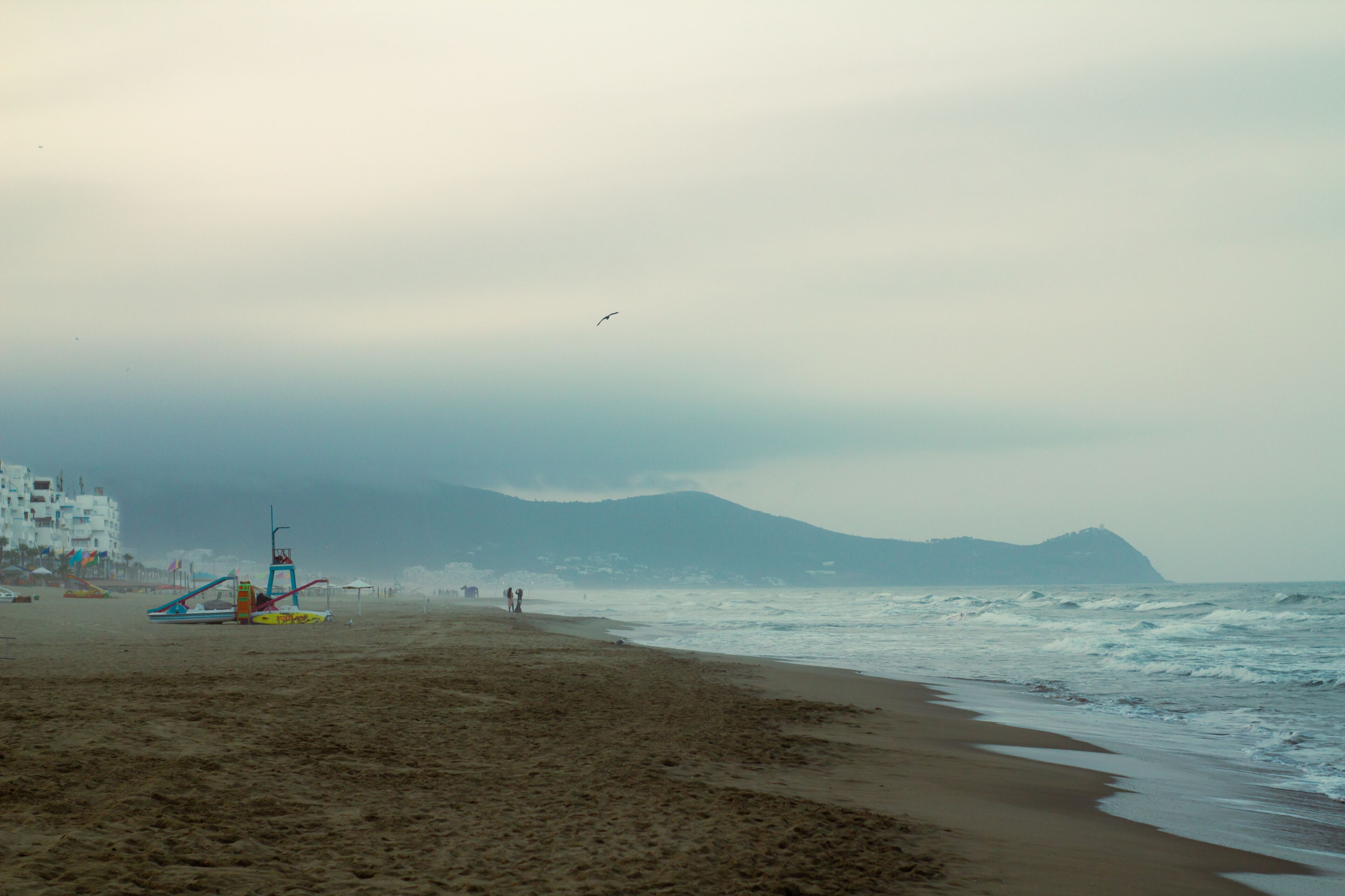 Lone Boat on Martil Beach , Morocco
