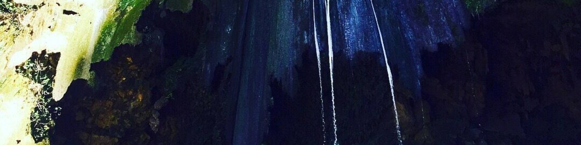 Day trip to Akchour Waterfalls....2 hour hike there and back. Worth the hike to enjoy a cold swim 👍#waterfall #daytrip #hiking #morocco