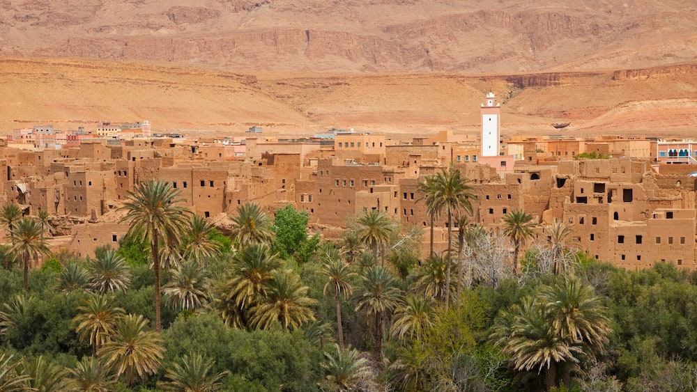 Tinerhir,la entrada a las Gargantas del Todra, Alto Atlas, Marruecos, Africa