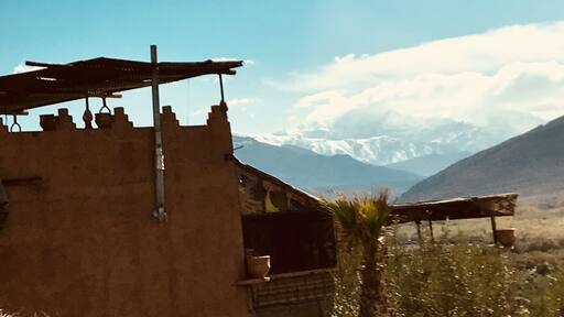 Barber House overlooking the Atlas Mountains