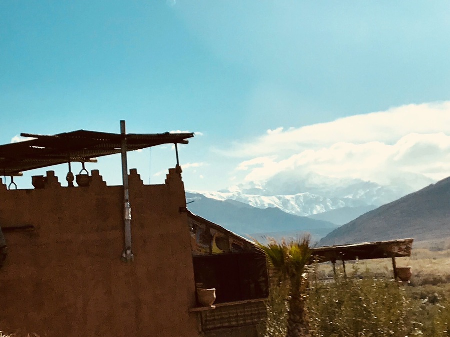 Barber House overlooking the Atlas Mountains