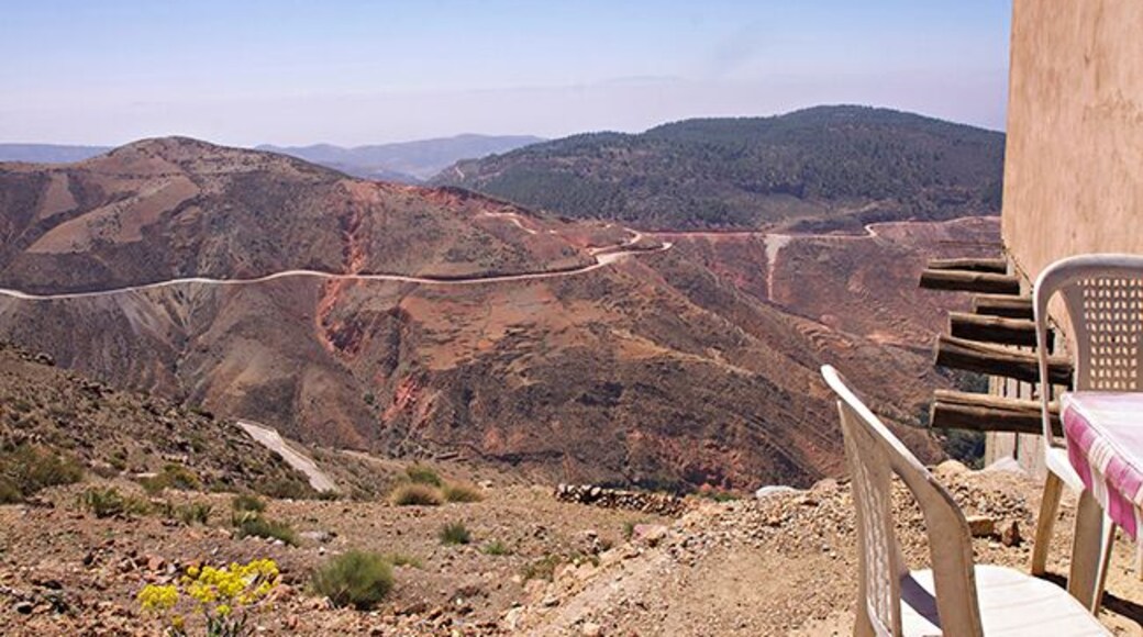 This road through the heart of High Atlas was made by the French already in the period of 1926 to 1932. This journey through the mountains was earlier considered dangerous and unpractical. To day the road is under repair and we had to stop for excavators many times and wait for them to make space for us to pass. But much of the work is still made the traditional way, by handcraft. Laboriously stone by stone is built to form beautiful walls to support the road on the mountainside. It may look like an infinite project, but in a few years the road will probably be much better and less exciting. Read more at: http://www.travelwithallsenses.com/tizi-n-test-pass-high-atlas/