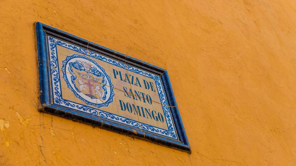 A typical view in Cartagena in Colombia.