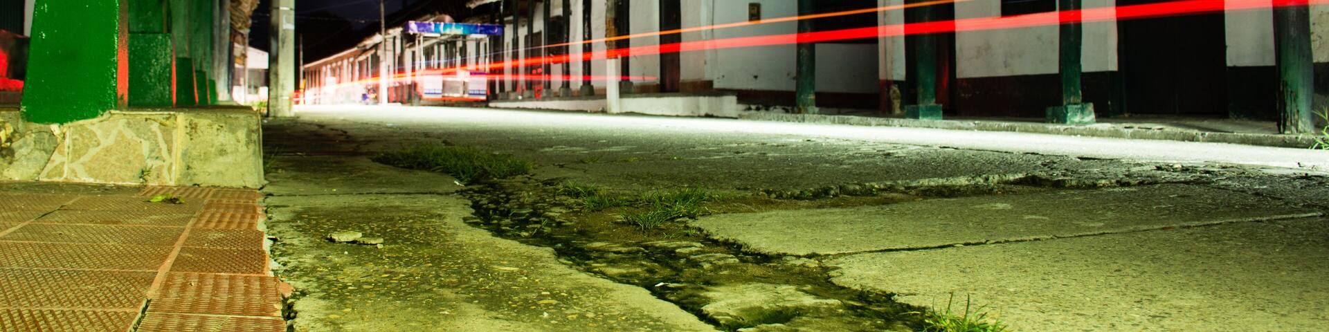 Ambalema Tolima street view at night