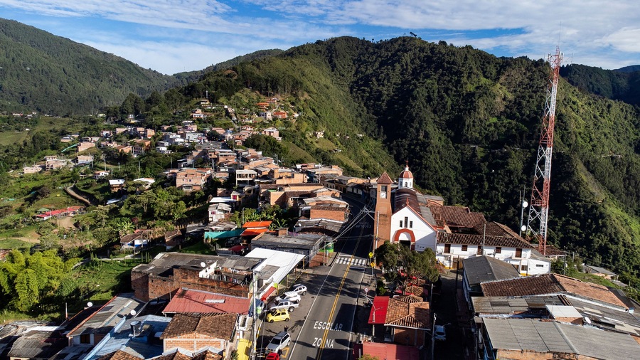 Santa Barbara, Versalles, Antioquia, Colombia. October 5, 2025. Versalles is a populated center in the municipality of Santa Barbara
