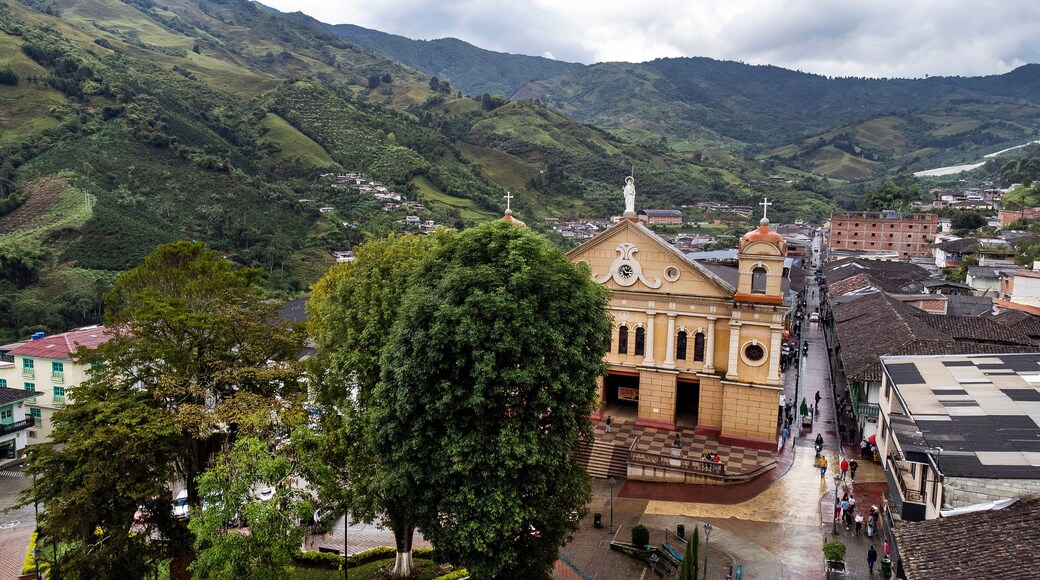 Pacora, Caldas - Colombia. October 5, 2025. San Jose de Pacora Parish, construction began in 1873, and its consecration in 1880