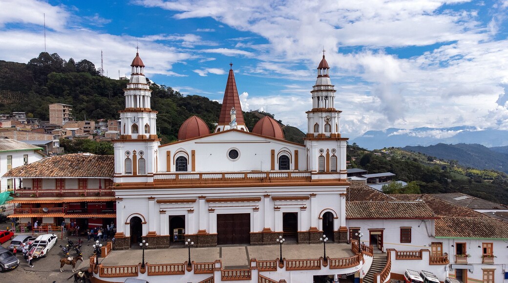 Concordia, Antioquia - Colombia. December 26, 2023. Church of Our Lady of Mercedes, It is a temple of Catholic worship.