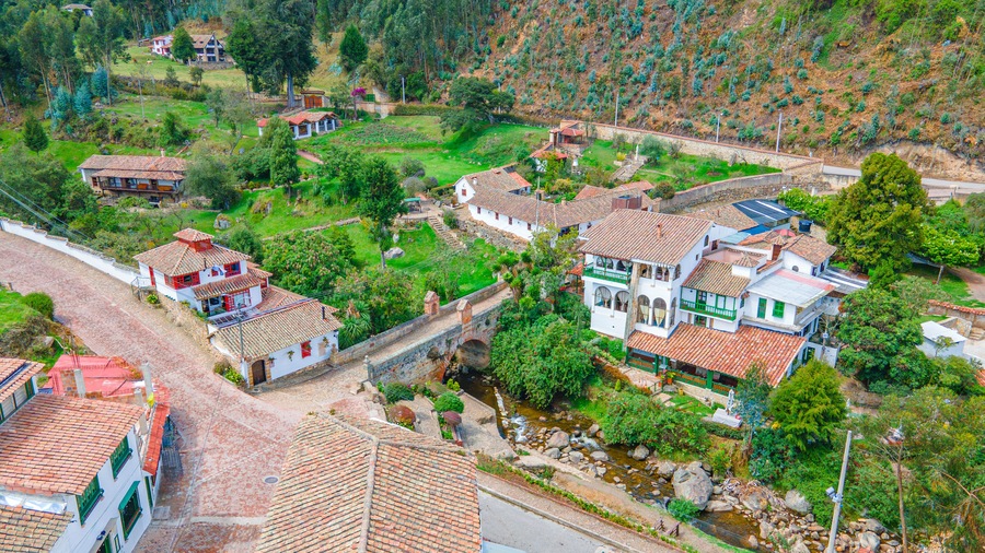Scenic View of Mongui, Boyaca in Colombia - A Historic Andean Town