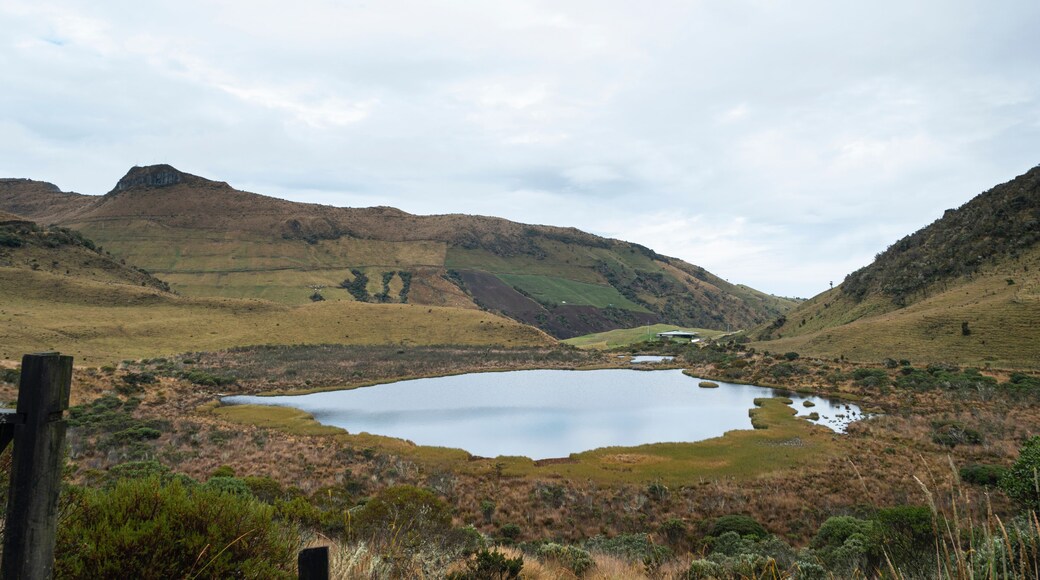 VISTA PANORAMICA DE LA LAGUNA NEGRA EN EL NEVADO DEL RUIZ. COLOMBIA