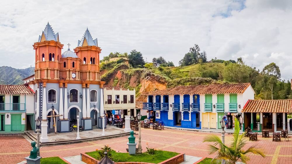 Beautiful Old town replica, Guatape, Colombia