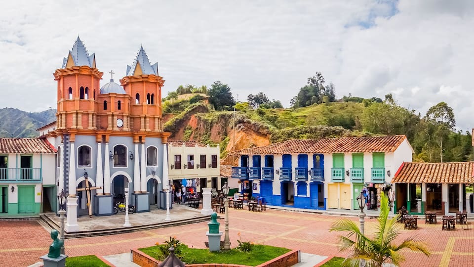 Beautiful Old town replica, Guatape, Colombia