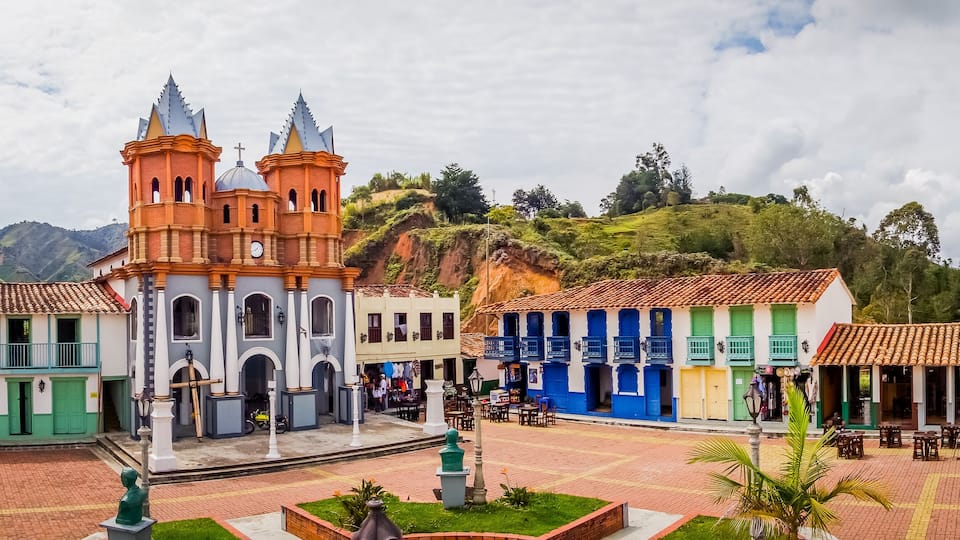 Beautiful Old town replica, Guatape, Colombia