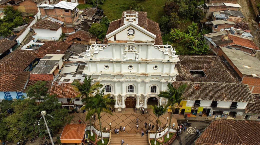 Angostura, Antioquia. Colombia - June 23, 2024. Parish of Our Lady of the Rosary of Chiquinquirá and for several years sanctuary of Blessed Father Marianito