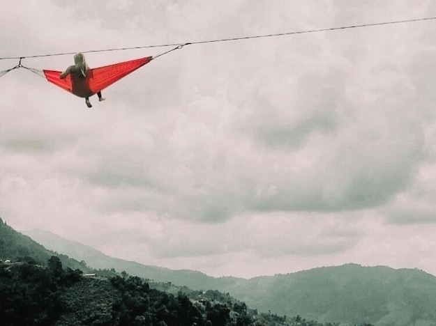 Found my happiest point high in the Andes. Who knew this #Adventure was possible at a hostel in the middle of nowhere outside of Medellin?!