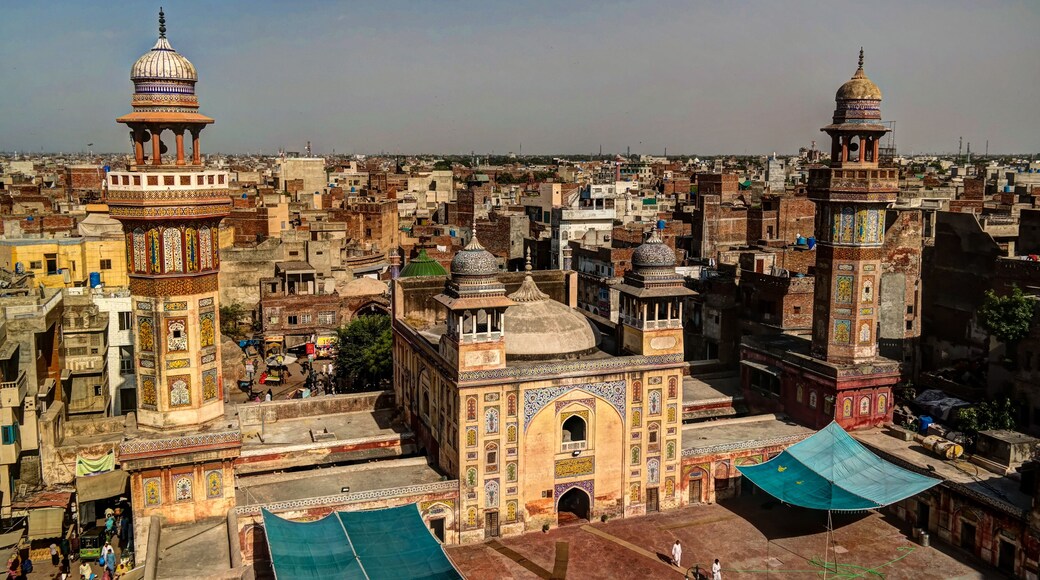 Panorama of Wazir Khan Mosque, Lahore, Pakistan