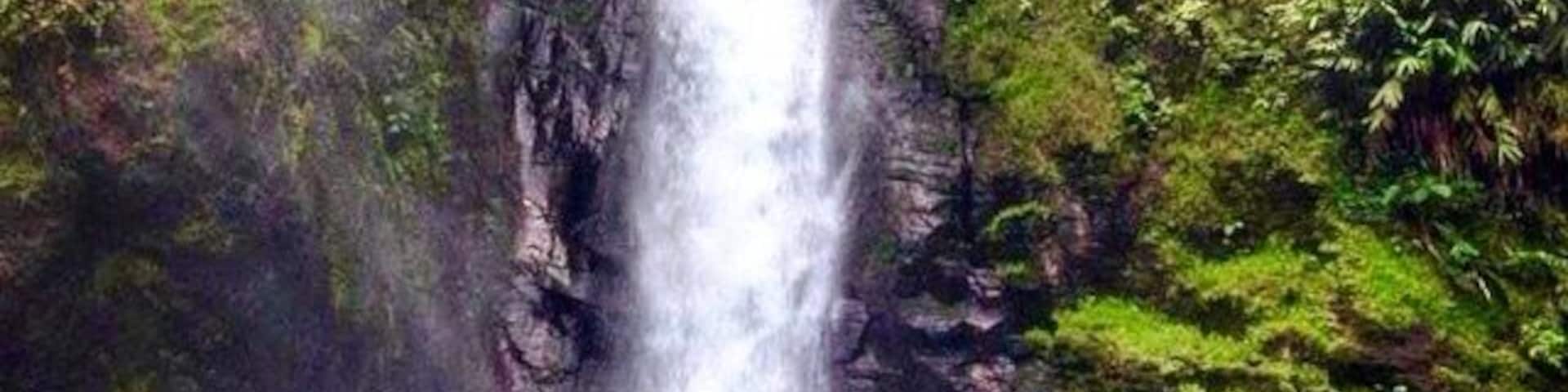 Catarata de Aquiares: After a daunting 2 hour hike up a mountain and down through old coffee fields we found this gem #costarica #waterfalls #aquatrove