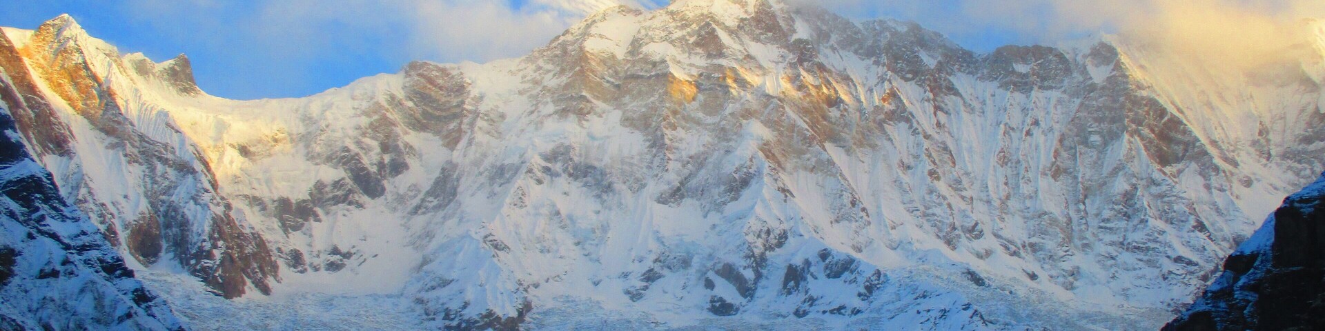 The sunrise on Annapurna Base Camp, a cool morning in May.