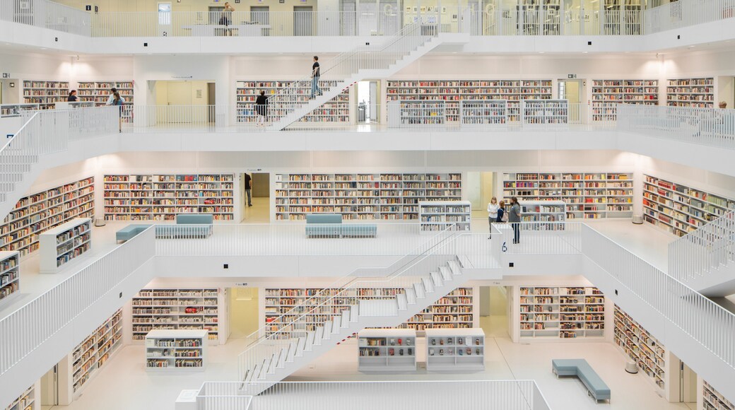 Public Library Stuttgart which includes interior views