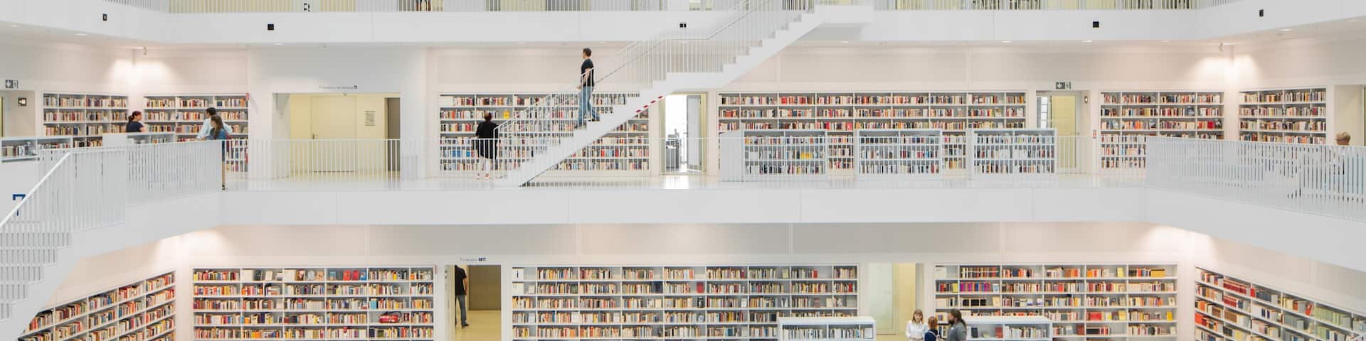 Public Library Stuttgart which includes interior views