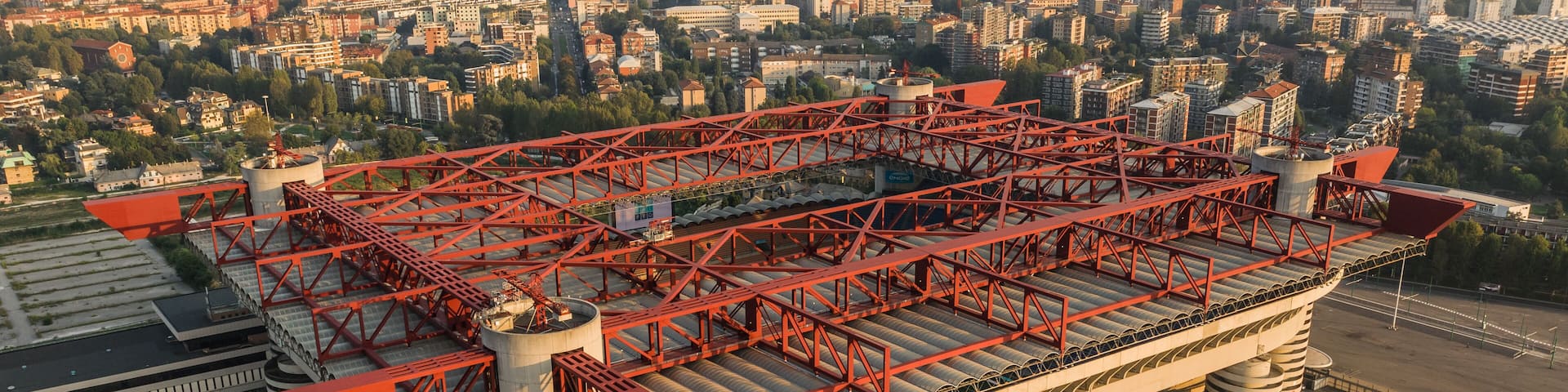Italy, Milan, September 2019 - Aerial view of San Siro Stadium