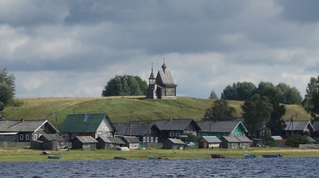 An incredible Russian wooden chapel in Kenozersky National Park.