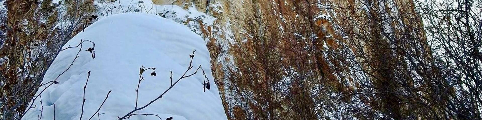 Sacred shamanic site at the Lena Pillars where Yakut people come to leave offerings, Khangalas District, #Yakutia