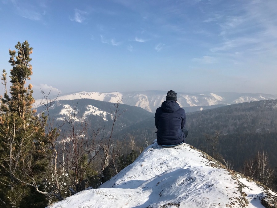 Not far outside of the Siberian city Krasnoyarsk you find the nature park Stolby. Famous for its rock formations it’s also nice for just sitting and enjoying the views. It might get a bit cold in winter though ;)