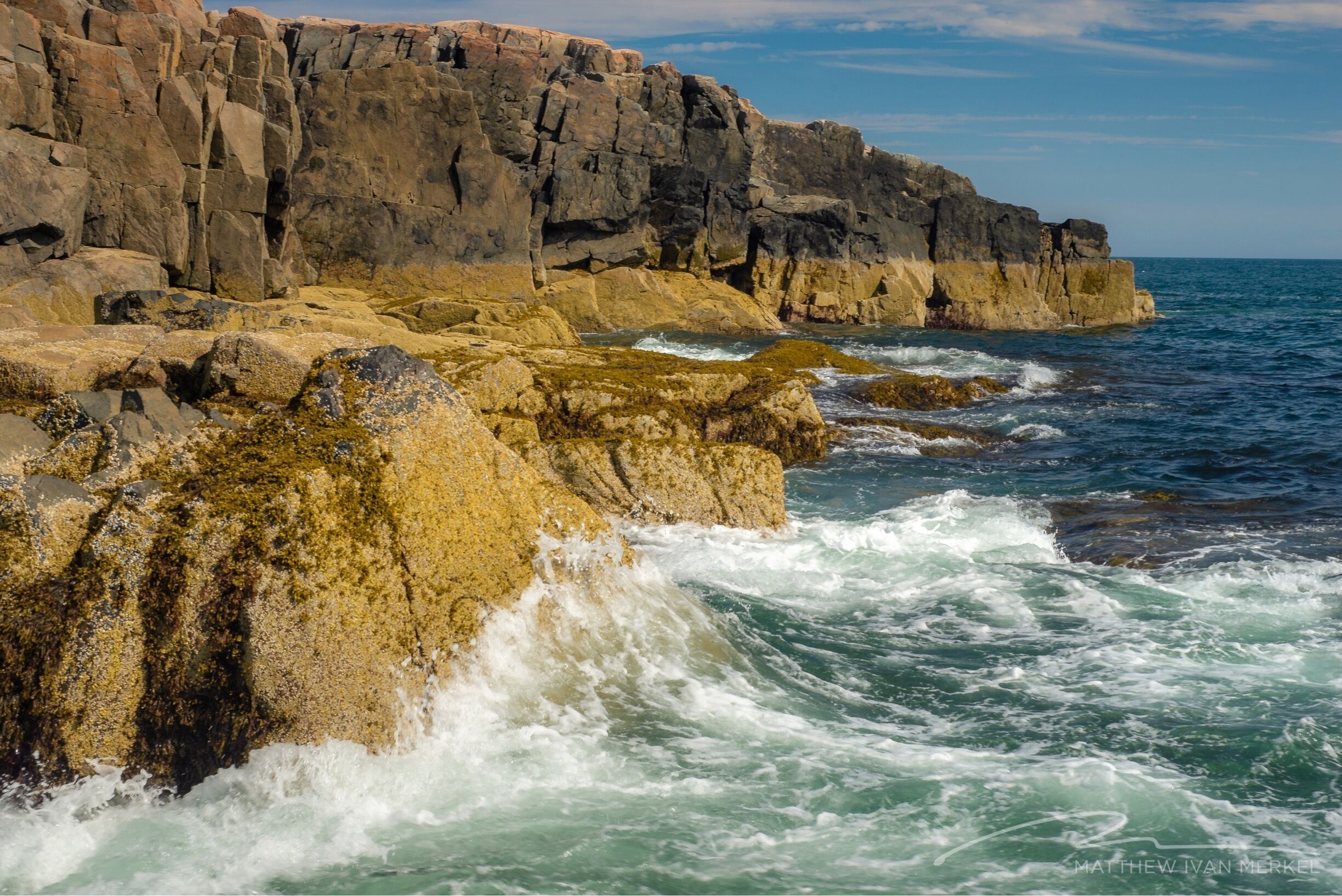 Waves crashing on the Schoodic peninsula, #acadianationalpark