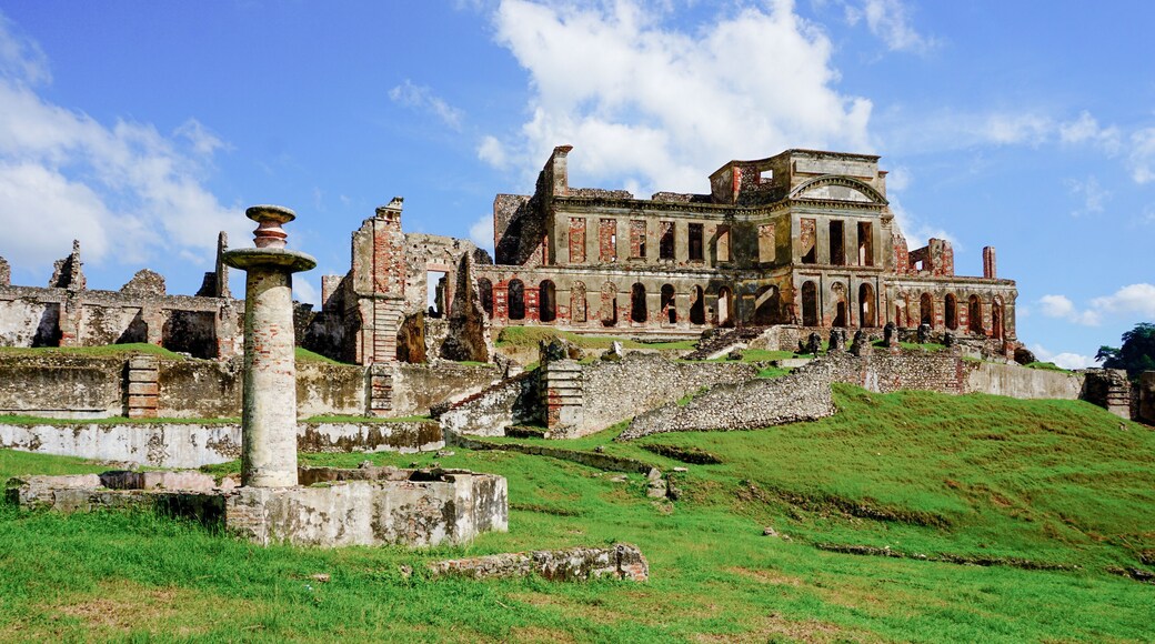 Sans Souci Palace, in Haiti, island, Caribbean, America. It was a royal residence in the early 1800's, now an UNESCO World Heritage Site.