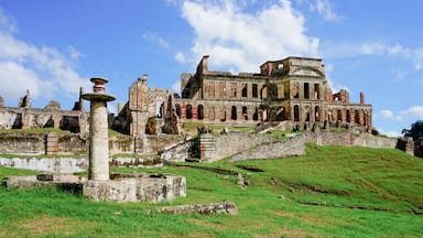 Sans Souci Palace, in Haiti, island, Caribbean, America. It was a royal residence in the early 1800's, now an UNESCO World Heritage Site.