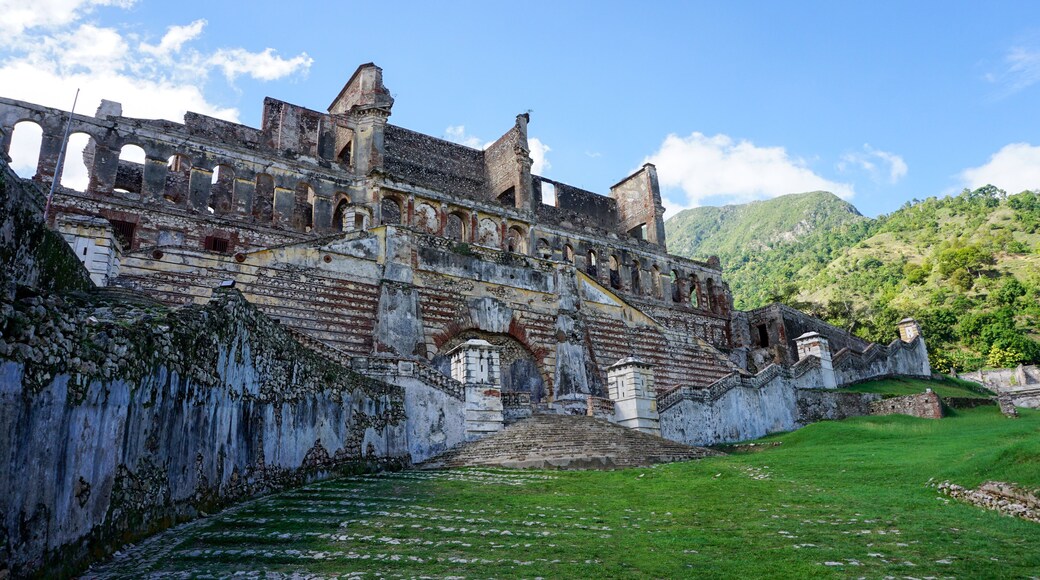 Sans Souci Palace, in Haiti, island, Caribbean, America. It was a royal residence in the early 1800's, now an UNESCO World Heritage Site.