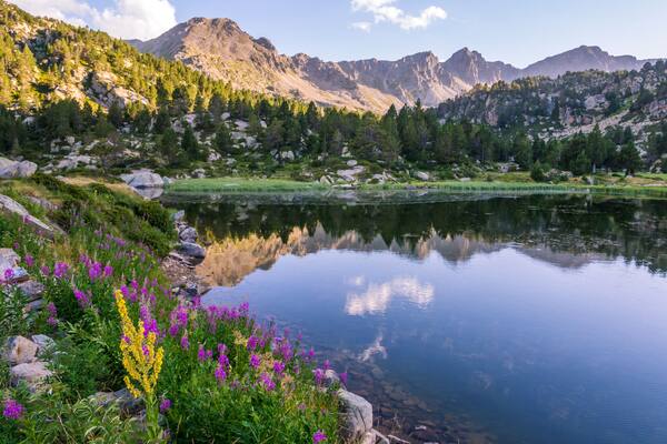 Estany Primer lake in Andorra, Pyrenees Mountains., Shutterstock ID 741533317, Purchase Order: -