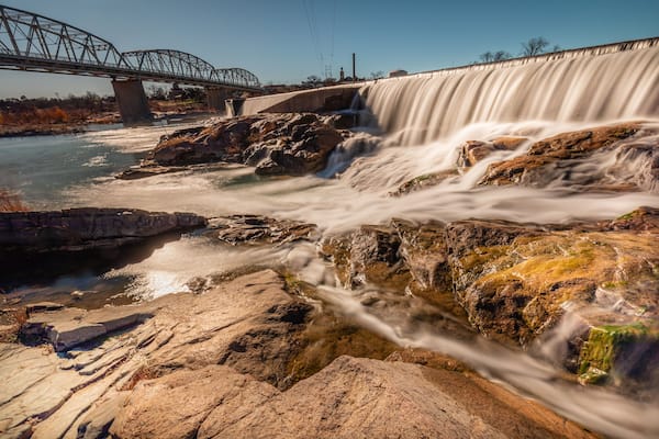 Llano river dam at Badu park Texas