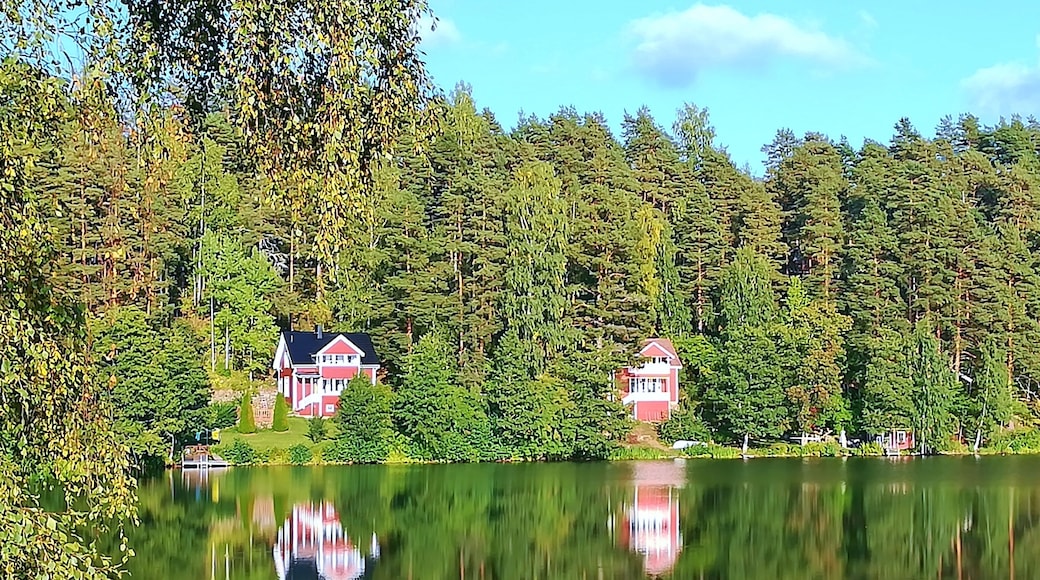 Armijärvi is about 800 metre long and 150 metre wide groundwater lake. At its deepest about 9 metre.
Armi Kuusela was chosen to Miss Universum 1952. Finnish people were so proud of her because her father was from Finland even tough she was born in Canada Ontario. It`s told that her father chose her name because of the beauty of lake Armijärvi.