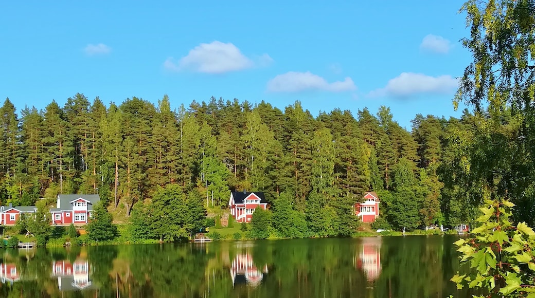 Would you like to live in Finland near city Hämeenlinna. Ashore lake Armijärvi. Armijärvi is about 800 metre long and 150 metre wide groundwater lake. At its deepest about 9 metre.