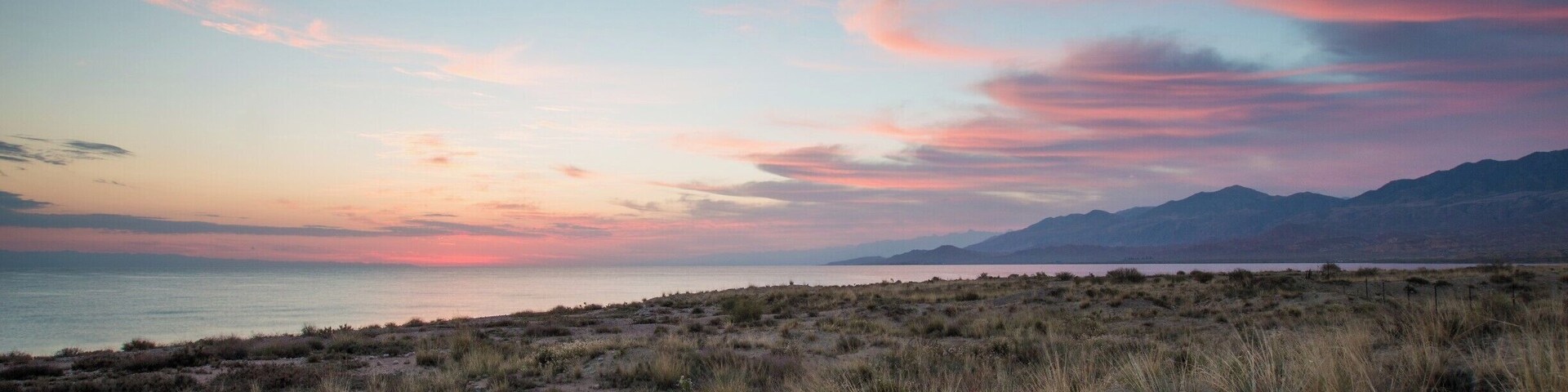 A perfect sunrise over the best BBQ spot. Bokonbayevo, Kyrgyzstan.