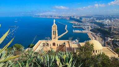 Panoramic View to the Oran Port on the Coastline of Mediterranean Sea, Algeria