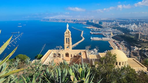 Panoramic View to the Oran Port on the Coastline of Mediterranean Sea, Algeria