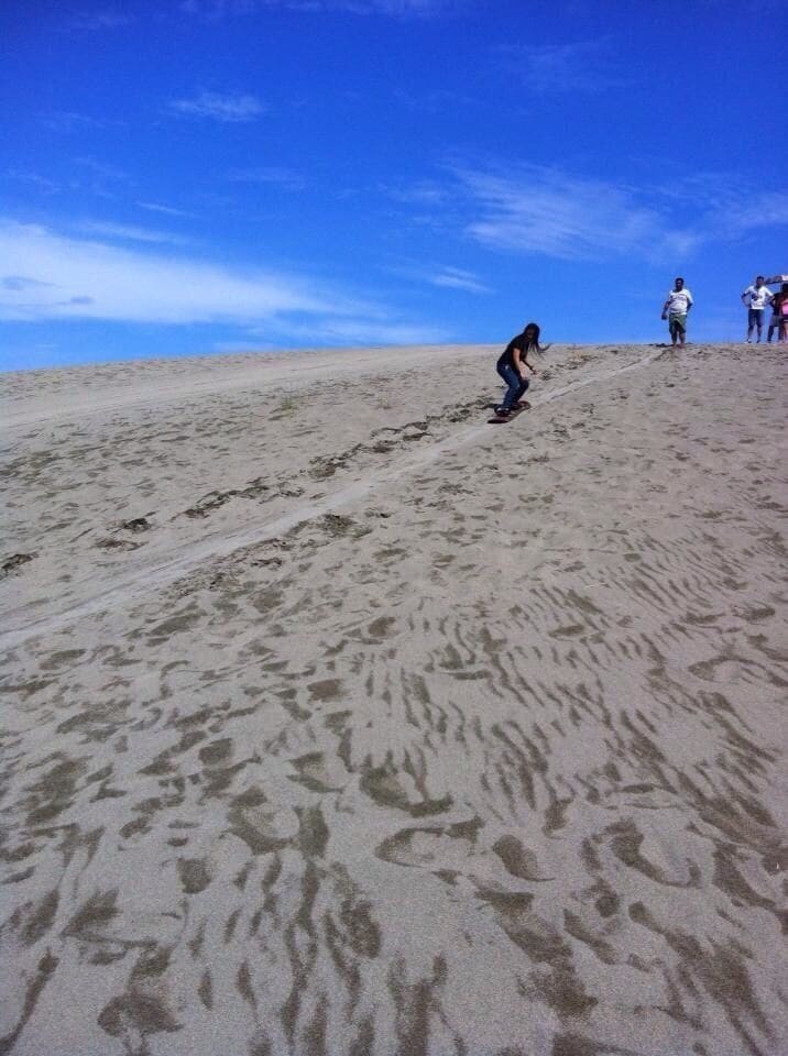 Sand boarding at Paoay sand dunes
