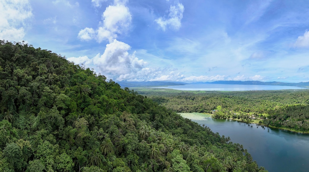 Panoramic View of Lake Mahucdam with Lake Mainit Beyond